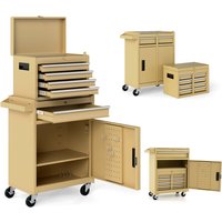 COSTWAY 5-Drawer Rolling Tool Chest High Capacity Tool Storage Cabinet Yellow