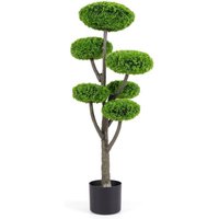 COSTWAY 6-Ball Artificial Tree Artificial Cypress Topiary Ball Tree-Green