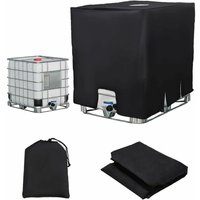 Cover for 1000L IBC Tank, Water Tank Cover Cover, Anti-UV Anti-dust IBC Tank Container Cover, Protective Cover (120 x 100 x 116 cm Black)