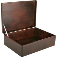 Wooden Storage Box with Lid 40 x 30 x 14 cm – Brown