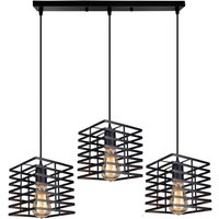 Creative Pendant Light Metal Ceiling Light Black 3 Lights Pendant Lights Retro Industrial Chandelier