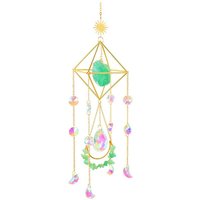 Crystal Wind Chime Sun Prisms Glass Chandelier Pendant Sun Catchers Hanging Drop for Outdoor Indoor Garden Windchimes ,3