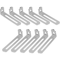 Csparkv - 10 Pieces Corner Brace, L-Shaped Furniture Corner Brace Metal Support 7.25x2.4x1.5 Cm 90 Degree Adjustable Corner Brace for Shelves with