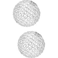 10x10cm 2Pcs Wrought Iron Lampshade Bedside Table Lampshade Chandelier Lampshade Ball Lamp Cover Iron Globe Desk Lamp Accessories Spherical Sconce