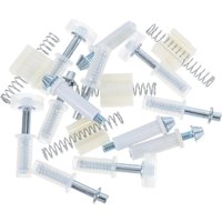 Csparkv - 16Pcs Guide Rail Door Hardware Accessories Sliding Door Closet Door Pulley Cabinet Sliding Door Guide for rv