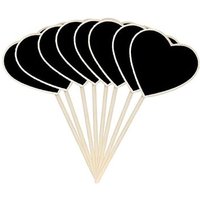 Csparkv - 20 pieces wooden plant label, outdoor garden labels, seedling labels, vegetable garden label, planting labels - heart shape