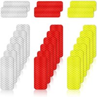 24Pcs Reflective Tape Sticker Safety Warning Reflectors for Clothing Backpacks Motorcycles Bicycles Reflector Stickers 3 8cm/1.18 3.15inch - Csparkv