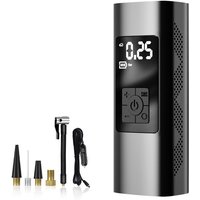 Csparkv - 6000mAh Mini Electric Air Pump, Portable Air Compressor Cordless Tire Inflator 150PSI with Digital lcd Display, Electric Bike Pump with led