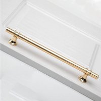 6pcs Gold Cabinet Handles Gold Handle - Kitchen Door Handle Brass Drawer Handle Gold Furniture Handles Center Distance 192mm - Csparkv