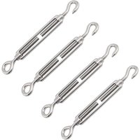 Csparkv - Cable Tensioner, M4 Turnbuckle, Stainless Steel Cable Tensioner, 4 PcsSteel Cable Tensioner, Cable Tensioner, Cable Tensioner, Stainless