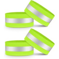 Csparkv - Pack of 4 Reflective Running Armbands, Reflective Devices, Reflective Running Band, Bicep, Ankle, Quadricep and as a Bracelet