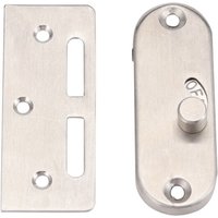 Csparkv - Right Hand Sliding Door Lock with Sliding Door Lock Buckle and Barn Door Latch (1 Pack Silver)