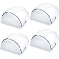 Csparkv - Set of 4 Transparent Door Stops and Bumpers Adhesive Door Stop for Floor and Parquet, Door Stops Protection of Doors and Walls