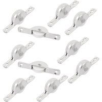 Csparkv - sourcing map Furniture Wardrobe Closet Sliding Door Roller 1.8' (46mm) Hole Distance Silver 10pcs