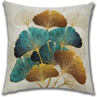 Cushion Cover, Floral and Plant Pattern, Decorative Pillow Covers for Sofa, Faux Linen Throw Pillows, Simple Pillow Covers, Living Room Pillow Covers