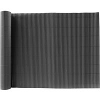 Livingandhome - Dark Grey pvc Fence Screen Bamboo Mat Border Panel Garden Wall Privacy Protect,2x3M