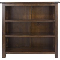 Dark Wood Lacquer Pine Bookcase 3 Book Shelves Solid Wood Living Room Office - Brown