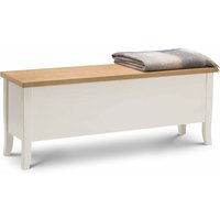 Davenport Storage Bench, Oak/Ivory