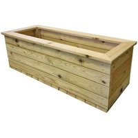 Churnet Valley - Deluxe Large Trough Planter - Timber - L40 x W100 x H32 cm - Fully Assembled
