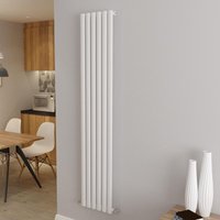 Aica Sanitaire - aica Oval Column Designer Radiator Central Heating Vertical 1800x354mm Double Anthracite
