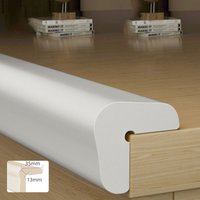 NICOLA Anti-collision protection strip for baby table corners, suitable for furniture, beds, wardrobes and stairs, 2 m x 13 mm, gray