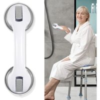 NICOLA suction cup bathroom grab bars, non-slip bathroom grab bars, no drilling required, gray.