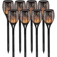8-Pack 12 LED Solar Flame Torch Light Waterproof Solar Light Outdoor Lighting Flickering Landscape Lawn Lamp Garden Decoration