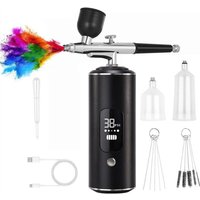 Digital Air Brush with Compressor Portable Crafts Art Painting Airbrush Pen Airbr Black