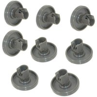 Memkey - Dishwasher wheels for the lower basket - compatible with Privileg, Faure, aeg, Electrolux, Zanussi... Complete set of 8 wheels(40mm)