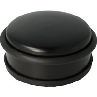 Linghhang - Door stop made of black stainless steel, Round, weighing 1.2 kg, ⌀ 10 cm, height 4 cm, E-19002 00