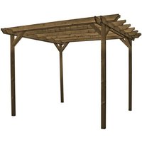 Rutland County Garden Furniture Ltd - Double Garden Pergola - Wood - L240 x W420 x H270 cm - Rustic Brown