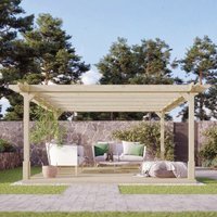 Rutland County Garden Furniture Ltd - Double Premium Pergola and Decking Kit - Wood - L300 x W300 cm - Light Green