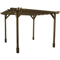 Rutland County Garden Furniture Ltd - Double Premium Pergola - Wood - L420 x W480 x H270 cm - Rustic Brown