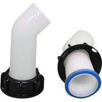 Csparkv - Drain Spout with Nut, Water Tank Nozzle Valve 1000L ibc Tank Extension, Rainwater Extension Extension Nozzle Hose Nozzle Universal Adapter