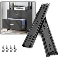 Drawer Slide with Soft-Close Dampener, 45kg Load Capacity, 250mm Ball Bearing, Full Extension, Side Mount, 1 Pair