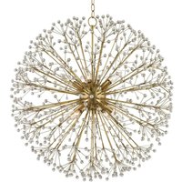 Dunkirk 10 Light Chandelier Brass, Crystal