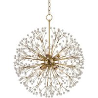 Dunkirk 8 Light Chandelier Brass, Crystal