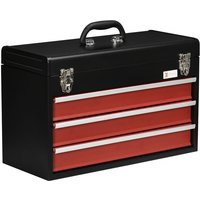 Durhand - Lockable 2/3/4 Drawer Tool Chest w/ Ball Bearing Slide Drawer 51cm x 22cm x 32cm