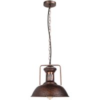 Wottes - Vintage Industrial Pendant Light Metal Hanging Ceiling Lamp Indoor Chandelier - 1 Pcs Red Rust