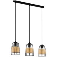 Eglo - Anwick 3 Lamp Straight Bar Pendant Ceiling Light Black