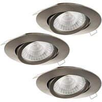 Eglo Tedo Recessed Downlight Satin Nickel - 3 Pack 3 Step Dimming