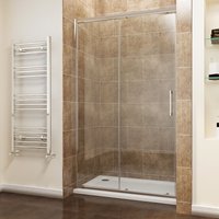 1600mm Sliding Shower Door Modern Bathroom 8mm Easy Clean Glass Shower Enclosure Cubicle Door - Elegant