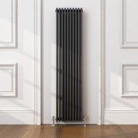 Elegant - 1800 x 470mm Anthracite Traditional Radiator Vertical Cast Iron Style Triple Column Rad
