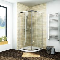 Quadrant Aluminium Framed Glass Sliding Door Reversible Shower Enclosure 800x800mm - Elegant