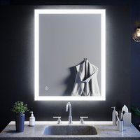 Elegant - 900 x 700mm Modern led Illuminated Bathroom Vanity Mirror with Touch Switch and Demister (5PCS)