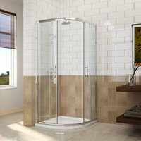ELEGANT 900x900mm Quadrant Shower Enclosure Sliding Shower Screen 6mm Easy Clean Safety Tempered Glass