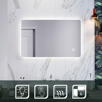 Elegant - Backlit led Illuminated Bathroom Mirror with Touch Switch + Demister 800 x 500mm