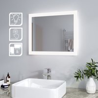 Elegant - Bathroom Mirror with led Illuminated Lights Touch Sensor 600x500mm IP44 Wall Mounted Horizontal Vertical