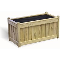 Churnet Valley Garden Furniture Ltd - Elegant Rectangular Trough Planter - Timber - L50 x W100 x H52 cm - Minimal Assembly Required