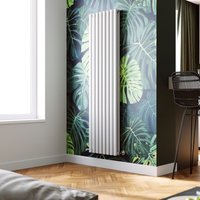 Elegant - Vertical Column Designer Radiator Oval Double Panel Rad 1800 x 472mm White